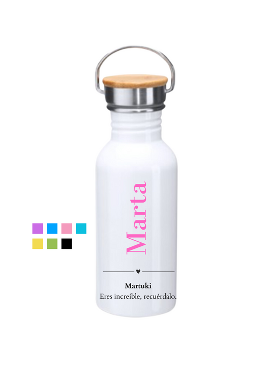 Botella  térmica  con mensaje