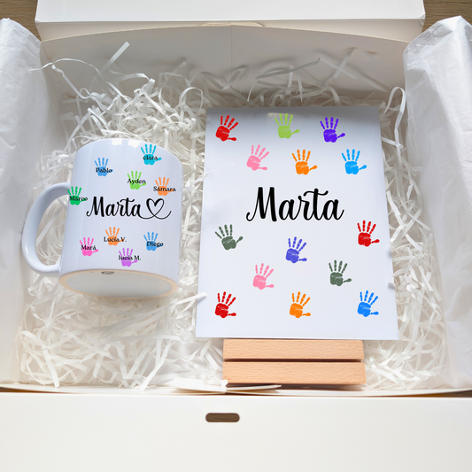 Cajita Manos (Placa + taza)