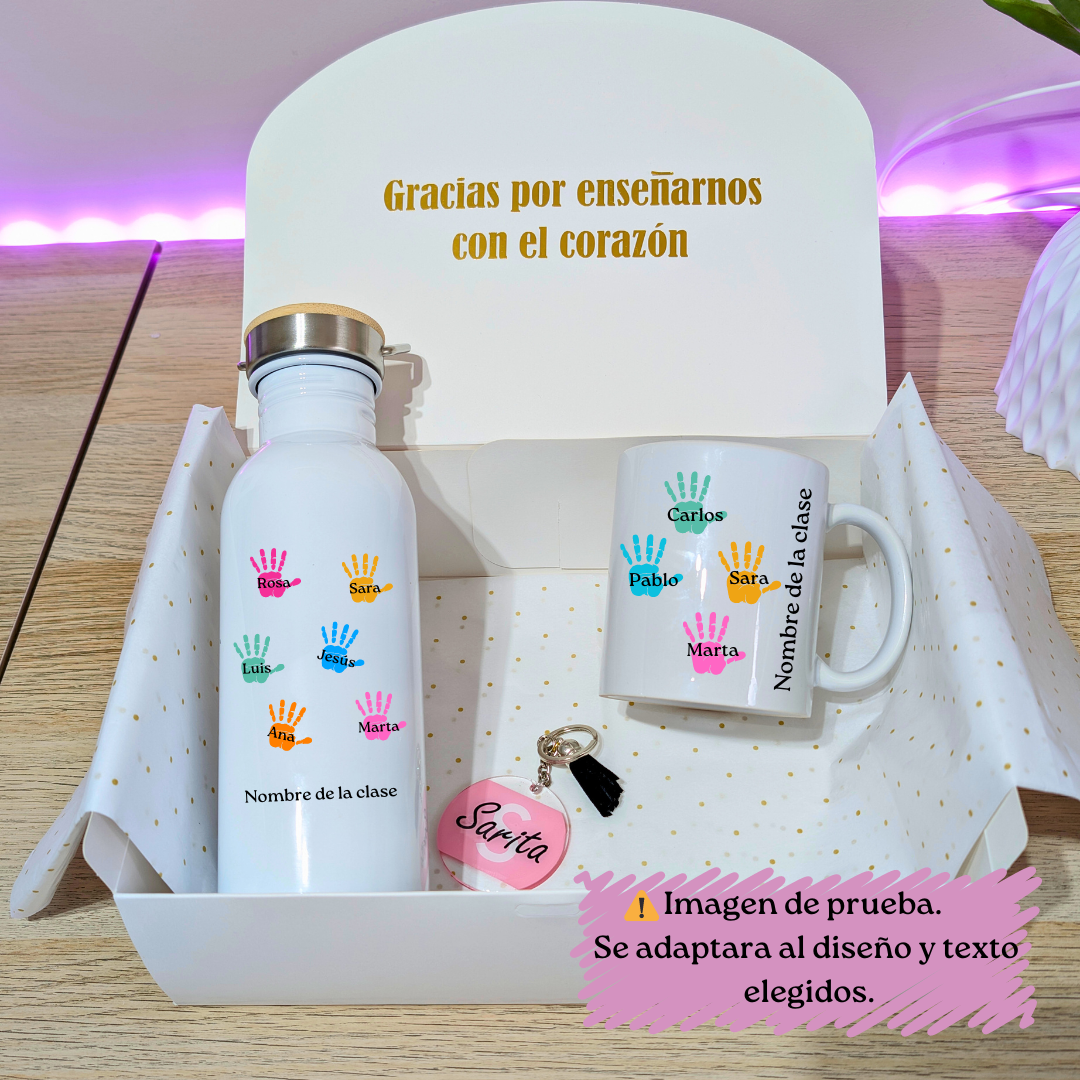 Cajita Mundo (Neceser + botella + taza)