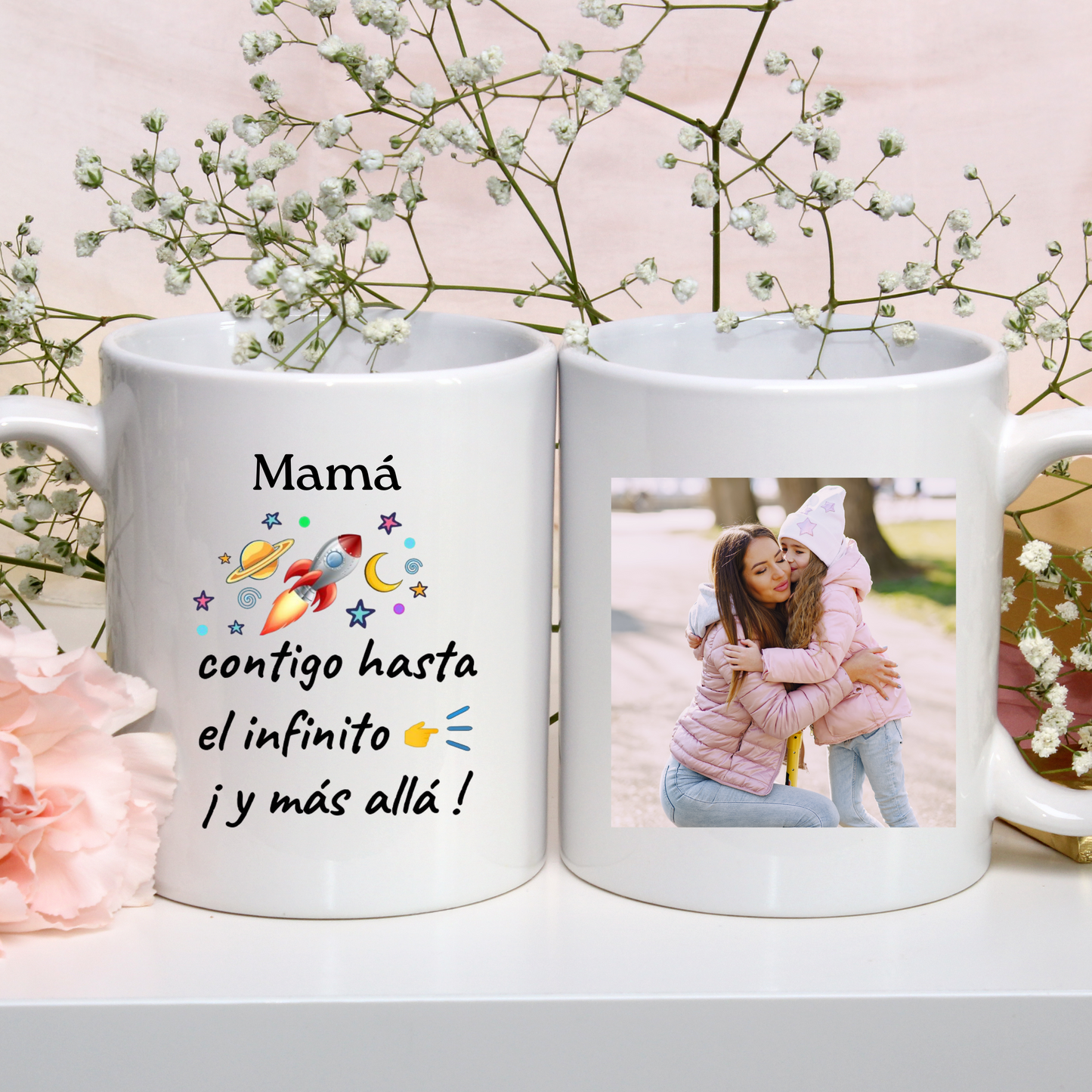 Taza infinito con foto- Mamá