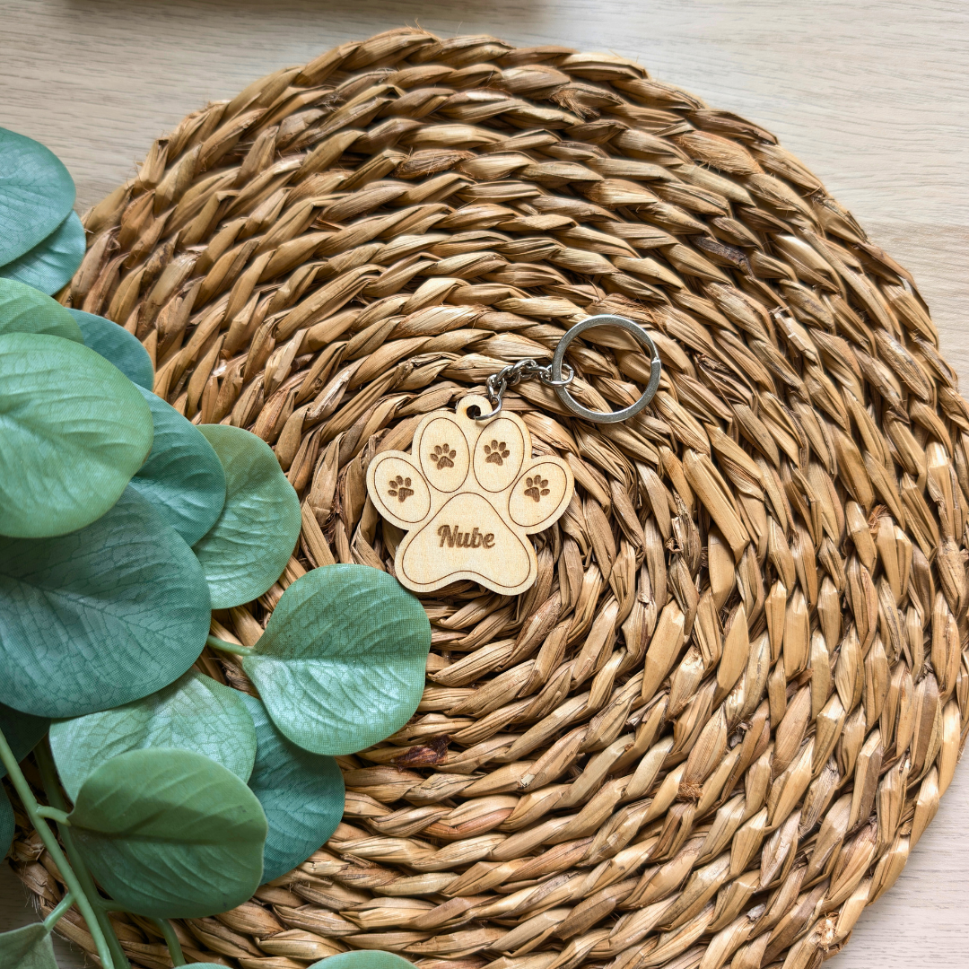 Llavero solidario huella