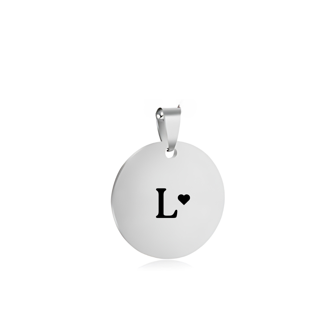 Colgante grabado con inicial