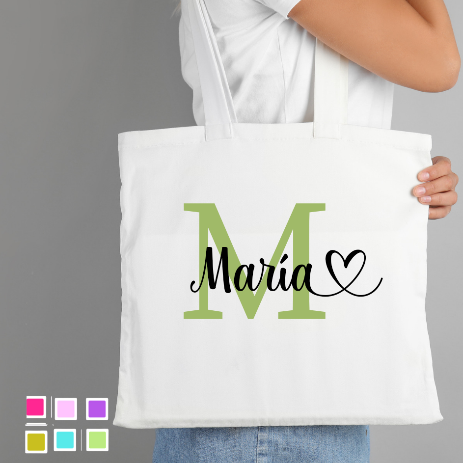 Modelo Corazón Tote con cremallera