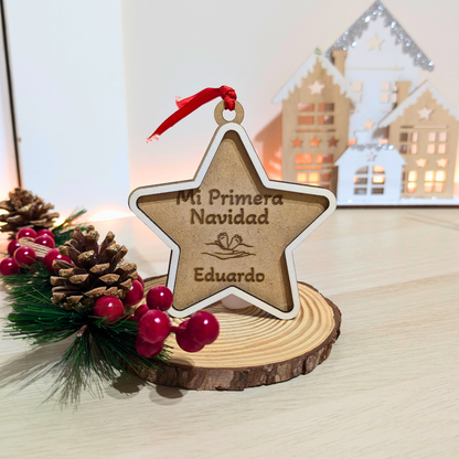 Adorno mi primera Navidad- Estrella 3D