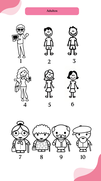 Placa personalizada para coche Familia