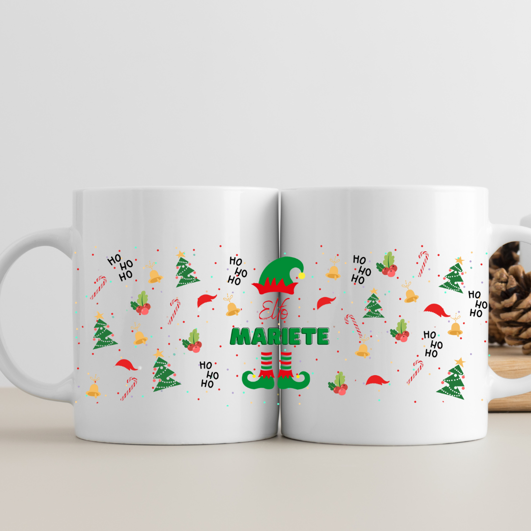 Taza Elfo personalizada con tu nombre