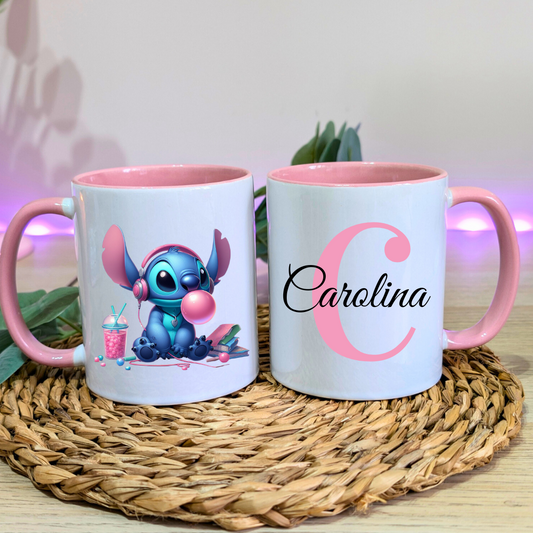 Taza Stitch Rosa