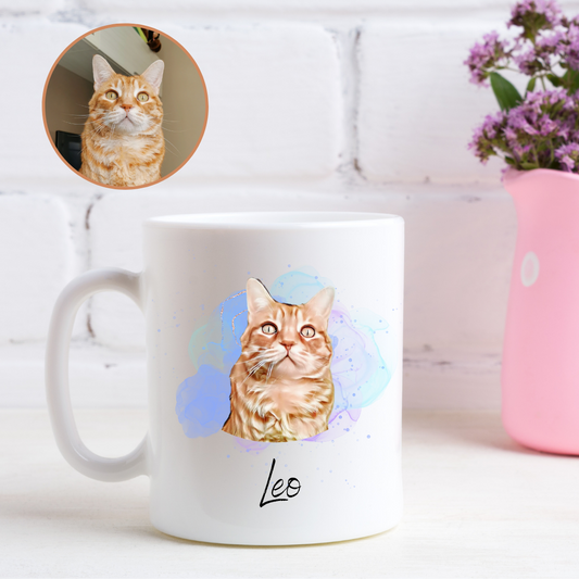 Taza mascota gato personalizada con su nombre