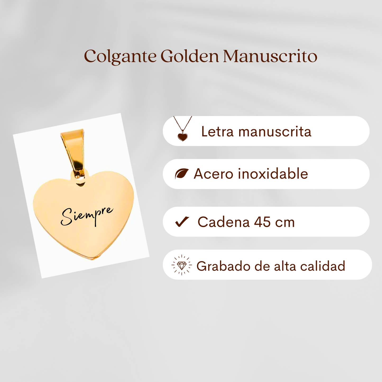 Colgante Manuscrito - Golden