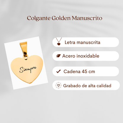 Colgante Manuscrito - Golden