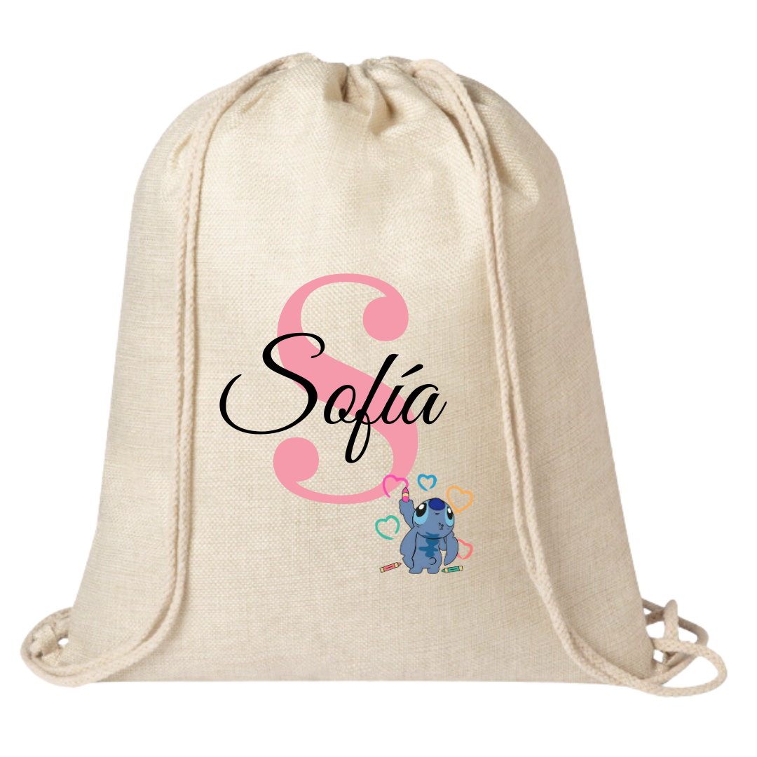 Cajita Stitch (Taza + llavero + Mochila o Tote)