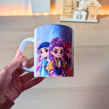 Cajita regalo Kpop Huntrix  Personalizado: Taza + Mochila o tote + Llavero