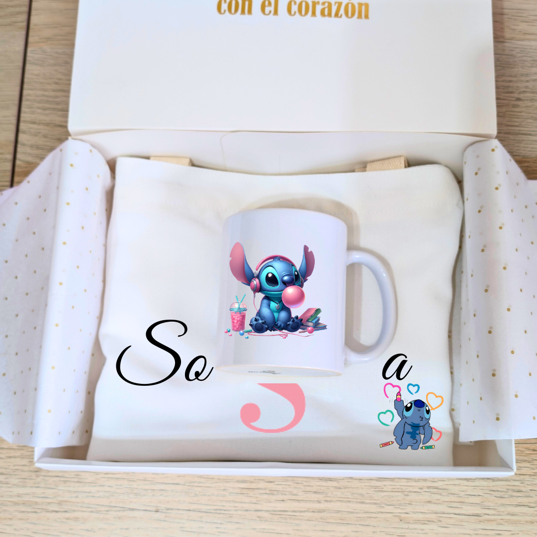 Cajita stitch (Taza+ tote)